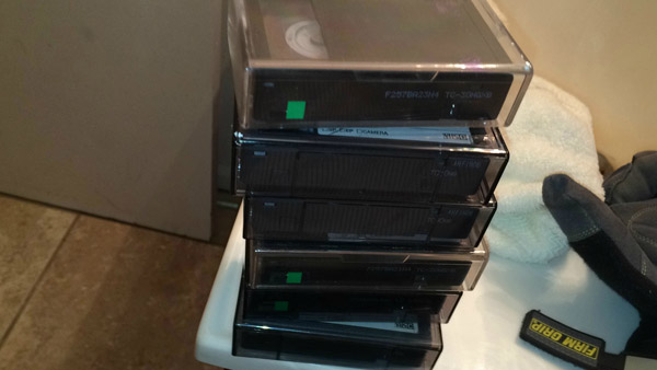 Kokku oli 6 linti kirjadega I '94, II '95, III '95, IV '95, V ja üks lint oli ilma märgistuseta