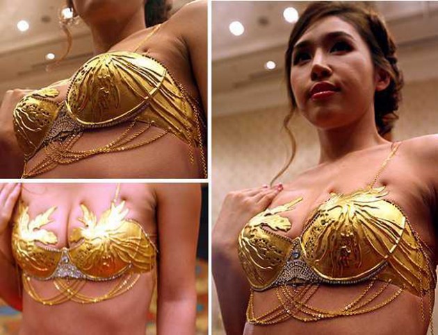 Kullast rinnahoidja, mis maksab peaaegu 2 miljonit dollarit