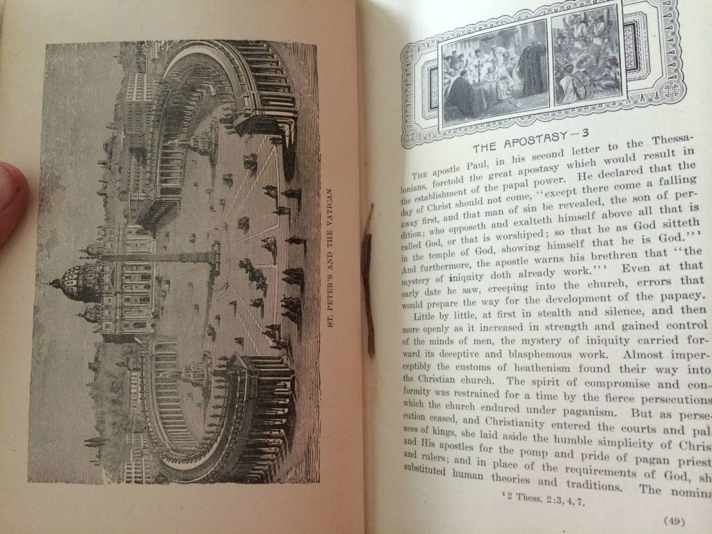 Pilt Vtikanist. See ramat oli täis erinevaid pilte, mis oli kaunilt joonistatud