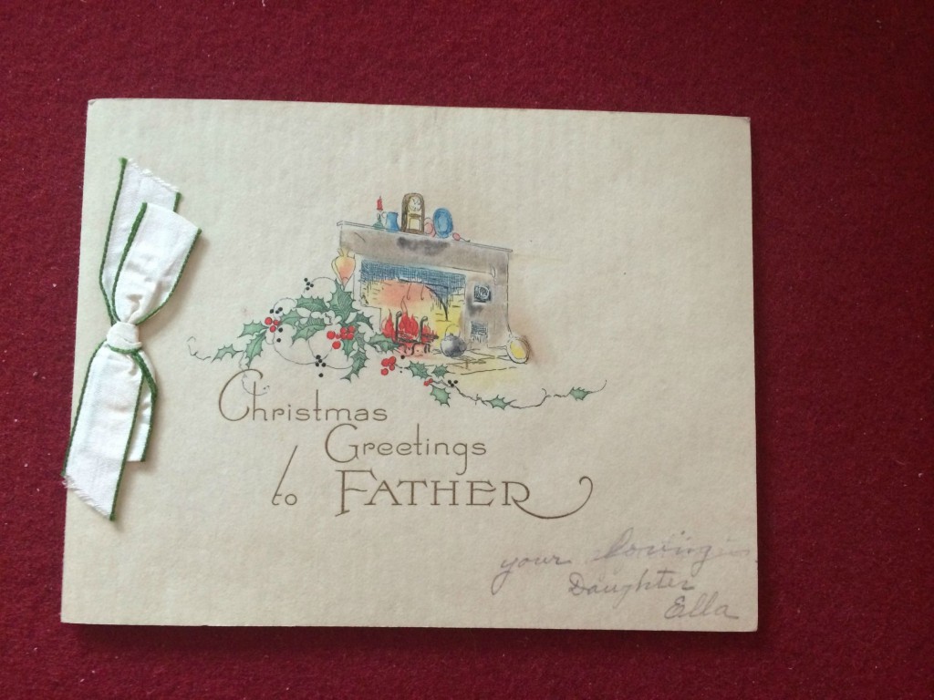 Tütre Ella poolt tehtud kaart isadepäevaks